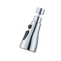 1pc Faucet Extender Metal Alloy,Three Modes,Head Water Saver Home Extended Shower Spray Filter white
