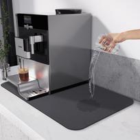 Coffee Mat Hide Stain Rubber,Coffee Maker Mat for Countertops,Drying Mat for Kitchen Counter Gray(30*40 cm) M&Rectangular tamsiai pilka spalva
