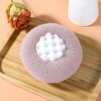 Round Sunflower Shower Ball Super Soft Massage Bath Ball With Suction Cup Brush Bath Towel Mud Sponge Bathroom Accessories mėlyna