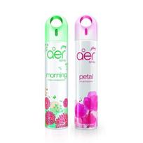Godrej aer spray, Air Freshener for Home & Office - Morning Misty Meadows & Petal Crush Pink | Long-Lasting Fragrance | Pack of 2 (240 ml each)