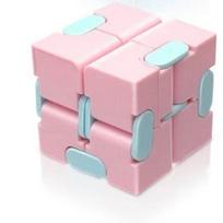 Magic Puzzle Cube Anti-stresą mažinantys žaislai suaugusiems Begalinis apverčiamas Juokingi kubeliai jautrūs žaislai vaikams specialių poreikių Kalėdų dovanos rožinė