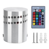 3 W RGB spiralinis LED lubinis apšvietimas belaidžiu nuotolinio valdymo pulteliu reguliuojama sieninė lempa, laidinė AC85-265V