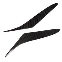 Headlight Eyebrow Carbon Fiber Front Lamp Eyelids Trim Stickers Fits for Mazda RX8 Coupe 20042008 black