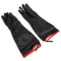18 colių karščiui ir ugniai atsparūs saugos pirštinės, antipireninės, alyvai atsparios, sunkios neopreno pirštinės orkaitei black