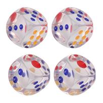 10pcs 2.5cm 6 Sided Dice Set Translucent Colors Dice Standard Game Dice Board Games Dice gray