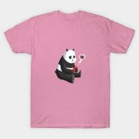 T Shirt Women Sad Panda Harajuku Print Kawaii Tshirt Summer Short Sleeve Female T-Shirt Top Tee S black