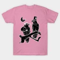 T Shirt Women Ravens Drinking Tea Harajuku Print Kawaii Tshirt Summer Short Sleeve Female T-Shirt Top Tee S