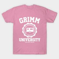 T Shirt Women Grimm University Harajuku Print Kawaii Tshirt Summer Short Sleeve Female T-Shirt Top Tee S rožinė