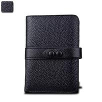 Hot-Selling Ladies' Genuine Leather Anti-Theft RFID Card Holder Wallet gray