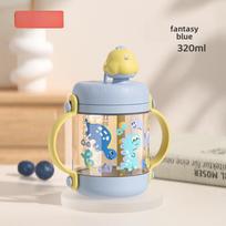 „Minitutu Baby Straw Cup“.: Patvarus PPSU pieno puodelis vaikams, saugus mikrobangų krosnelėje ir atsparus kritimui beige