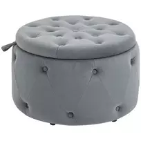Pufas Homcom 60x60x40cm., pilkos spalvos