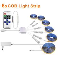 AC220V To DC 12V COB LED Strip Lights for Kitchen Home Decor Cabinet Lamp with Dimming Remote Controller led tiras de luces 1m balta
