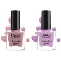 FACESCANADA Faces Splash Glossy Finish Nail Enamel, Floral Dream 56, 8 Ml And Faces Splash Glossy Nail Enamel, Viola 41, 8 Ml