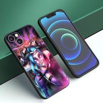 Arcane Jinx Anime Phone Case For Apple iPhone 12 13 Mini 11 14 15 Pro Max 7 8 Plus X XR XS SE 2020 2022 Black Silicone Case iPhone 12 Pro Max black