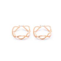 Geometric Fashion Twisted Twisted Hollow Carving Ear Rings 14k
