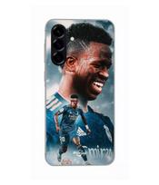 Case - Maniacase - Samsung Galaxy A26 - Vinicius JR - Blue - Soft Silicone juoda