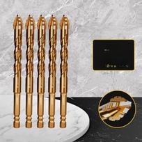 5Pcs/set Upgraded four-edged sawtooth drill bit for tile drilling and concrete special electric drill ultra-high hardness drill bit