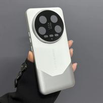 Prabangus odinis telefono dėklas Xiaomi 15 Ultra, matinės spalvos, su metalizuotais elementais, kietas buferis, dangtelis Xiaomi 15 Pro 14 Ultra 15Ultra korpusui for Xiaomi 15 Ultra sidabras
