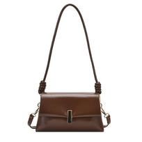 Women's leather shoulder bag with retro waxed finish small square bag crossbody bags for work crossbody bag fashion