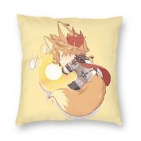 Tartaglia Childe Genshin Impact Cushion Cover Sofa Decoration Anime Game Square Throw Pillow Cover Fashion Pillowcover Polyester 30x30cm beige