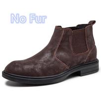 Men Shoes High Quality Warm Fur Men Boots Casual Suede Leather Footwear Newest High Top Outdoor Shoes Classic Chelsea Fashion Shoes 45