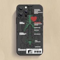 Funny Skull Skeleton Soft Silicone Phone Case For iphone 15 14 13 12 11 16 Pro Max 7 8 16 Plus X XS XR SE 2020 Shockproof Cover For 7 8 Or SE 2020 gray