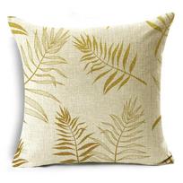 Nordic Style Golden Leaf Simple Bedside Cushion Cover Living Room Sofa Decoration Pillowcase 4040cm/4545cm/5050cm 30x30cm beige