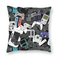 Gamer Controller All Throw Pillow Cover Throw Pillow Video Game Gaming Vintage Pillowcover Home Decor 30x30cm