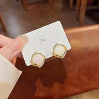 Big Red Color Square Geometry Full Crystal Stud Earrings for Women Ear Jewelry Accessory Christmas Girl Friend Gift balta