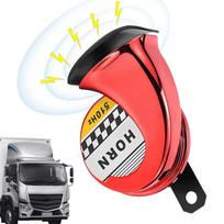 Sraigės signalas automobiliui, atsparus vandeniui 115DB Sraigių ragas Daugiafunkcis madingas oro signalas, energiją taupantis garsinis signalas motoroleriams Mopedams keturračiams raudona