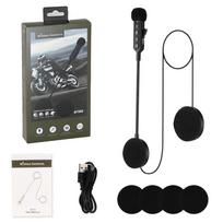 BT30S motociklo šalmo ausinės Bluetooth 5.3 belaidės ausinės, laisvų rankų įrangos skambučių rinkinys, skirtas Rider MP3 muzikos grotuvui juoda