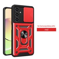 For Samsung Galaxy A05S 4G Case Push Window Lens Cover Ring Bracket Etui Coque Galaxy A05 A15 A25 A35 A55/Galaxy A14 A24 A34 A54 SAM A05S black