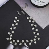 Pearl Clavicle Chain Female Choker Neckband Simple Short Necklace Female Choker Neckband Korean Version sidabras