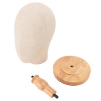 Wig Head Stand Non Woven Fabric Mannequin Head Hat Display Stand Holder for Store Home Type 2