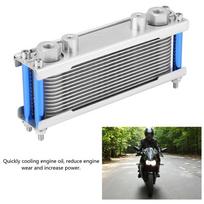 Patobulintas Aliumininis Motociklo Variklio Alyvos Aušintuvas Aušinimo Radiatorius 50CC200CC Universalus sidabras