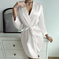 Seksuali vienspalvė vienos dalies naktinė suknelė vasarai, plona, kvėpuojanti, su petnešėliais, namų drabužiai, ledo šilko pižama moterims XL balta