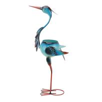Iron Craft Crane Flower Pot Crane Shaped Succulent Green Plant Pot Cute Characteristic Flower Pot