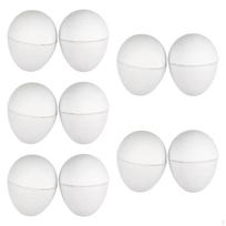 10x Popieriaus masės kiaušiniai Tušti Velykų žaidimams Piešimui Menas Amatai Užpildomi white