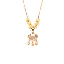 Lucky Lucky Beads Ping An Lock Necklace for Women's High-end Light Luxury Ins Fashion Trendy Collarbone Chain