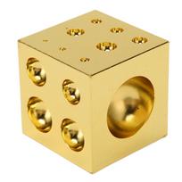 Kvadratinis kupolinis kaladėlė 50x50x50mm Galvanizuotas nerūdijančio plieno Auksinis papuošalų kupolinis kaladėlė beige