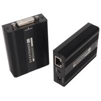DVI Extender 1920x1080P At 60HZ POE Single Power Supply Plug and Play Video Extender 100‑240V UK EU Plug black
