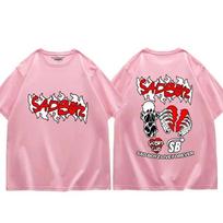 2024 Singer Junior H Sad Boyz Graphic T Shirts Men Women Gothic Fashion Short Sleeve T-shirt Harajuku Hip Hop Oversized T-shirts S smėlis