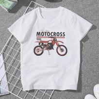 Vintage Motocross T-Shirt Enduro Cross Motorcycle Racing Girls Basic Tees Cotton Female T Shirt Men Clothing Casual Tshirt XXXXXL smėlis