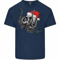 Christmas Cthulhu Skull Kraken Octopus Scuba Diver Diving Biker T-Shirt. Summer Cotton Short Sleeve O-Neck Mens T Shirt New S smėlis