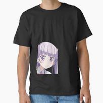 Men Casual Shirts Short Sleeves Anime New Game Aoba Chan Decal Summer Black Tees Oversized T-shirts S balta