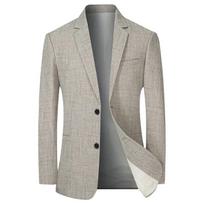 Vyriški Kostiumai Bleizeriai Striukės Verslo laisvalaikio kostiumai Dizainerių paltai Ploni formali apranga Slim Fit Blazers Striukės XL pilka spalva