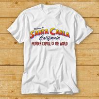 230 Gsm 100% Cotton Santa Carla Murder Capital Of The World The Lost Boys Film 80S T Shirt Cult Movie Retro Vintage Music Top Tee 2379 XXS balta