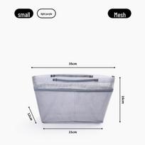 Dragon Inlay Nylon Tote Bag with Built-In Organizer and Multiple Pockets for Cosmetics gray