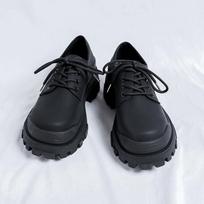 Madingi vyriški Oksfordo batai Streetwear Atsitiktiniai vyriški batai Komfortas Aukštos kokybės oda Storu padu Platforma Biuro Verslo batai 38 juoda