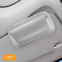SEAMETAL Car Sun Visor Glasses Case Pu Leather Wear-Resistant Sunglasses Holder Storage Box Universal Eyeglasses Organizer Bag balta